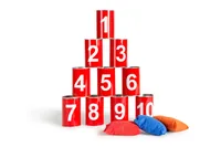 BS Toys Wurfspiel Büchsenwerfen rot mit Zahlen - Detailfarbe: Rot - Eigenschaften: Keine Eigenschaft - Zertifikate: Keine Zertifizierung - Altersempfehlung ab: 3 Jahren