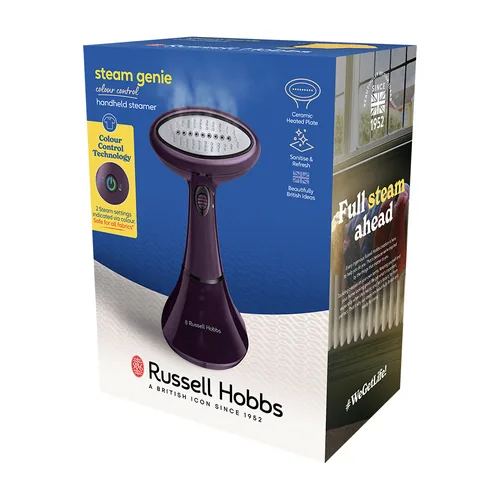 Russell Hobbs Dampfbürste Steam Genie Colour Control 1800 W - Detailfarbe: Violett - Leistung: 1800 W - Füllmenge: 200 ml - Dampfstoss: 32 g/Min