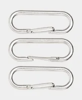 lalana Anhänger Karabiner 47 x 15 mm, 3 Stück - Detailfarbe: Silber