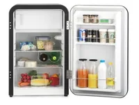 Trisa Kühlschrank Frescolino Classic 107 Schwarz - Energieeffizienzklasse EnEV 2020: E - Bauart: Freistehend - Einbaunormen: Keine - Nutzinhalt Kühlen: 92 l - Nutzinhalt Gefrieren: 15 l - Breite: 55 cm