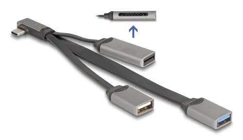 DELOCK 2 Port USB Hub inklusive SD und Micro SD Card Reader