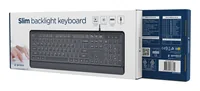 Gembird KB-UML-04 Slim wired backlight keyboard, black, US layout