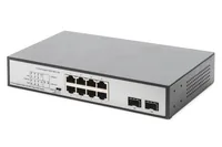 Digitus DN-95140 Netzwerk-Switch Unmanaged Gigabit Ethernet (10/100/1000) Power over Ethernet (PoE) Schwarz, Silber