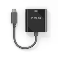 PureLink Adapter IS191 USB Type-C - DVI-I, Schwarz - Kabeltyp: Adapter - Videoanschluss Seite A: USB Type-C - Videoanschluss Seite B: DVI-I