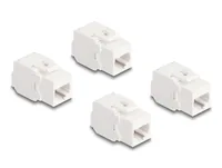 Delock Keystone-Modul LSA Leiste zu RJ45 Buchse Cat.6A UTP 4 Stück - Modultyp: Keystone - Anschluss Front: Buchse RJ-45 - Anschluss Rück: LSA - Medientyp: Netzwerk - Schirmung: Nein - Detailfarbe: Weiss