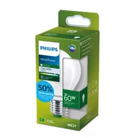 Philips E27 LED, Ultra-Effizient, Neutralweiss, Matt, 60W Ersatz - Energieeffizienzklasse EnEV 2020: A - Lampensockel: E27 - Farbtemperatur Kelvin: 4000 K - Gesamtleistung: 4 W - Dimmbar: nicht dimmbar - Zusätzliche Ausstattung: EyeComfort