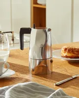 Alessi MT18/3 Espressomaschine Ossidiana, Edelstahl, Alu, 3.5 x 18.5 x 40.5 cm
