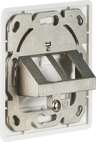 EFB Netzwerkdose 2-fach für Keystones, Weiss, RAL 9003