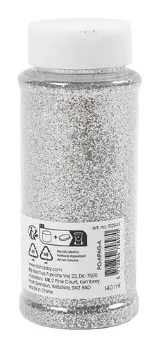 Creativ Company Glitzer 140 ml, Silber - Detailfarbe: Silber - Set: Nein
