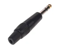 Bemero Stecker BC2002BK-M 6.3mm stereo Klinkenstecker schwarz - Audio Steckertyp: Klinke 6.3 mm - male - Anwendungsbereich: Live/Bühne - Installation - Studio