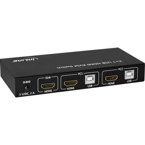 InLine 62602I switch per keyboard-video-mouse (kvm) Nero