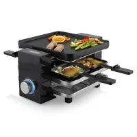 Princess Racletteofen Piano 4 Personen - Anzahl Personen: 4 - Funktionen: Antihaftbeschichtung - Raclette - Regelbarer Thermostat - Connect-System: Keine Angaben - Grillplatte: Aluminium - Pfännchenablage: Ja