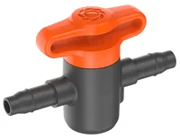 GARDENA Absperrventil Micro-Drip-System 3/16 - Bewässerungsart: Micro-Drip-System - System Teil: Absperrventil - Detailfarbe: Orange - Schwarz