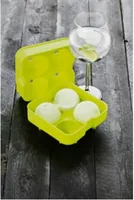 point virgule Eiswürfelform Cocktail gross Grün - Produkttyp: Eiswürfelform - Eiswürfelform: Rund - Materialtyp: Kunststoff - Material: Silikon - Detailfarbe: Grün - Anzahl Eiswürfel: 4