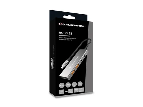 CONCEPTRONIC 4-1 Dock USB-C->2xUSB-C2xUSB-A100WPD 25cm gr