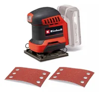 Einhell Akku-Schwingschleifer TE-OS 18/113 Li – Solo - Ausstattung: Ohne Akku & Ladegerät - Set: Nein - Produktkategorie: Schwingschleifer - Werkzeugaufnahme: Micro-Klettverschluss - Akkusystem: Einhell Power X-Change - Spannung: 18 V