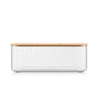 Bodum 11740-10S-2 bread box Rectangular Bamboo, Transparent Bamboo, Plastic
