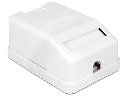 Delock Gehäuse Keystone 1-fach - Detailfarbe: Weiss - Serie: Standard - E-Nr.: 0 - Schirmung: Ja - Schnittstellen: Keystone - Typ: Gehäuse