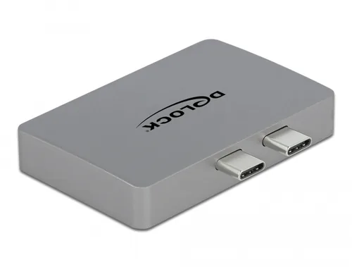 Delock Dual DisplayPort Adapter mit 4K 60 Hz und PD 3.0 für MacBook