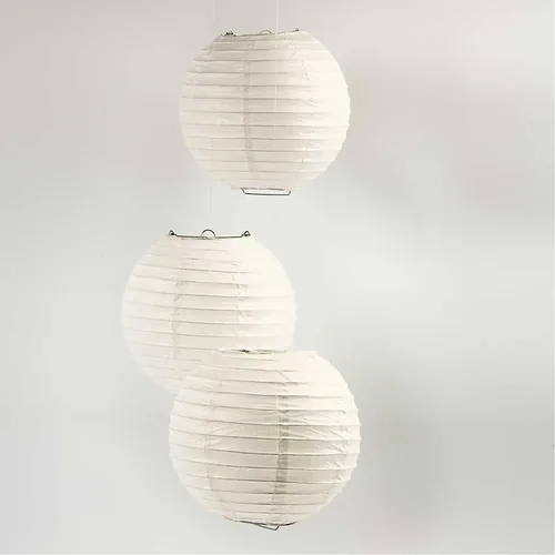 Creativ Company Lampion Ø 20 cm Weiss, 1 Stück - Motiv: Ohne Motiv - Verpackungseinheit: 1 Stück - Detailfarbe: Weiss