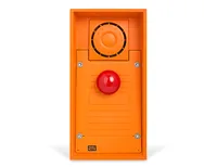 2N IP Türstation IP Safety 1 Nottaste, 10 W Lautsprecher - App kompatibel: Ja - Schutzart: IP69K - Detailfarbe: Orange - Vandalenschutz: Nein - Anzahl Ruftasten: 1 - Integrierte Kamera: Nein