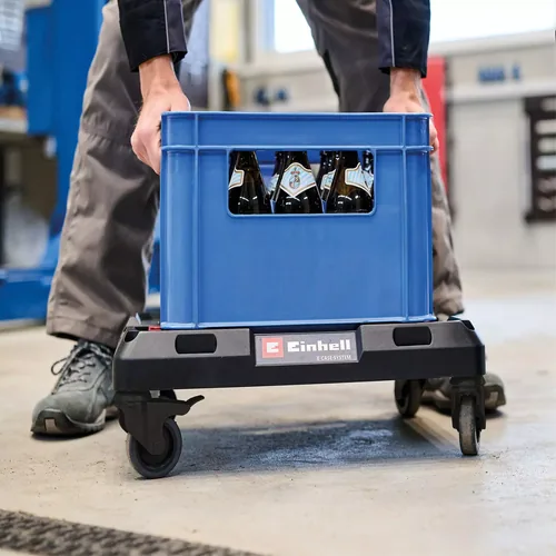 E-Case Rollbrett für Systemkoffer (schwarz, für bis zu 120 kg Belastung)