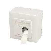 LogiLink NP0124 socket-outlet 2 x RJ-45 Metallic, White