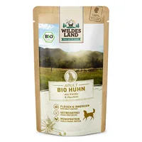 Wildes Land Nassfutter Huhn mit Kürbis & Zucchini 125 g - Tierbedürfnis: Kein besonderes Bedürfnis - Nachhaltigkeit: EU BIO - Lebensphase: Adult - Produkttyp: Alleinfutter - Packungsgrösse: 125 g - Fleischsorte: Huhn