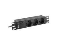 LANBERG POWER STRIP 10 RACK (1U, 16A, 3X SHUKO)