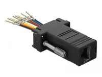 Delock Adapter RJ-45 - RS-232 DB9 (f-m) schwarz - Kabeltyp: Adapter - Datenanschluss Seite A: RJ-45 - Datenanschluss Seite B: RS-232 DB9 Stecker - Kabellänge: 0 m