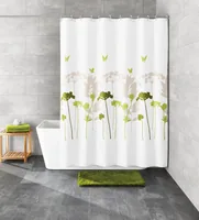 Kleine Wolke Duschvorhang Barcelona 120 x 200 cm, Grün - Produkttyp: Duschvorhang - Detailfarbe: Grün - Breite: 120 cm - Höhe: 200 cm - Detailmaterial: Polyester (PES) - Grundmaterial: Kunststoff