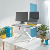Leitz Ergo Cosy Höhenverstellbarer Schreibtischaufsatz - Material: Keine Angabe - Gewicht: 15 kg - Belastbarkeit: 8 kg - Steh- & Sitzgestelltyp: Schreibtischaufsatz