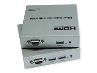 ROLINE KVM Verlngerung ber LWL, HDMI 4K, USB, 20 km