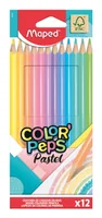 maped Farbstifte Color Peps Pastell 12 Stück - Verpackungseinheit: 12 Stück - Set: Ja - Detailfarbe: Mehrfarbig - Eigenschaft-Stift: Pastell - Farbstifte & Wachsmalstifte-Art: Farbstifte - Anwender: Kinder - Schule