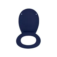 spirella Toilettensitz Neela Blau matt - Breite: 37.3 cm - Länge: 45.5 cm - Detailfarbe: Blau
