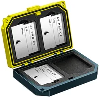 Angelbird Technologies Media Tank memory card case 4 cards Aluminium Black, Yellow