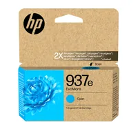 HP 937e EvoMore Cyan Original Ink Cartridge cartouche d'encre 1 pièce(s) Rendement élevé (XL)