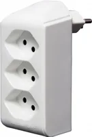Brennenstuhl Abzweigstecker 3 x T13, 300° drehbar, Weiss - Detailfarbe: Weiss - Schalter: Nein - Steckdosenanzahl: 3 - Ausstattung: drehbar 300° - Kinderschutz: Nein