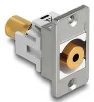 DELOCK Panel Mount Klinkenbu 3,5mm 4 Pin zu Klinkenbu silber