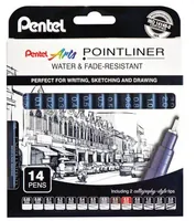 Pentel Pointliner 14-piece cardboard pack YS20P-14