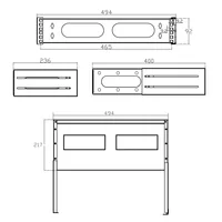 InLine 19102D rack 2U Da parete Grigio