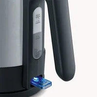 Severin WK 3409 electric kettle 1.7 L 2200 W Black, Stainless steel