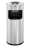 DURABLE Papierkorb Safe mit Ascher rund silber