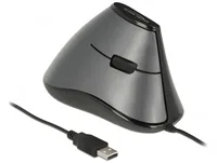 DELOCK ergonom. Maus vertikal optisch 5-Tasten 1.8m Kabel