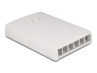 DeLOCK Keystone Surface Mounted Box surface mounted 6 Port for fiber optic and network white