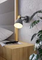 EGLO Leuchten Aufbauspot COSWARTH anthrazit-Holz exkl. E27 1x25W - Leuchten Kategorie: Spot - Betriebsart: Netzbetrieb - Lampensockel: E27 - Farbtemperatur Kelvin: Je nach Leuchtmittel - Gesamtleistung: 25 W - Farbwiedergabeindex CRI: 0