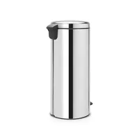 Brabantia Treteimer NewIcon 30 l, Brilliant Steel - Fassungsvermögen: 30 l - Anzahl Behälter: 1 - Detailfarbe: Silber - Form: Rund - Material: Edelstahl