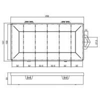 InLine Small Components Box, 6 compartments, 206x107x33mm, transparent