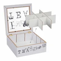 Relaxdays 4052025474959 tea box Acrylic, MDF