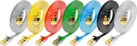 SLIM Slimpatchkabel  Cat 6A, U/FTP, 0.1 m, Gelb - Detailfarbe: Gelb - Form: Flach - Verpackungseinheit: 1 Stück - Zusatzfunktionen: Längenaufdruck auf Stecker - Mit Klinkenschutz - Länge: 0.1 m - Produkttyp: Slimpatchkabel